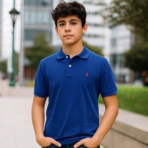 Polo Ralph Lauren Kids Classic Fit Polo Shirt Blue Size 18/20 XL